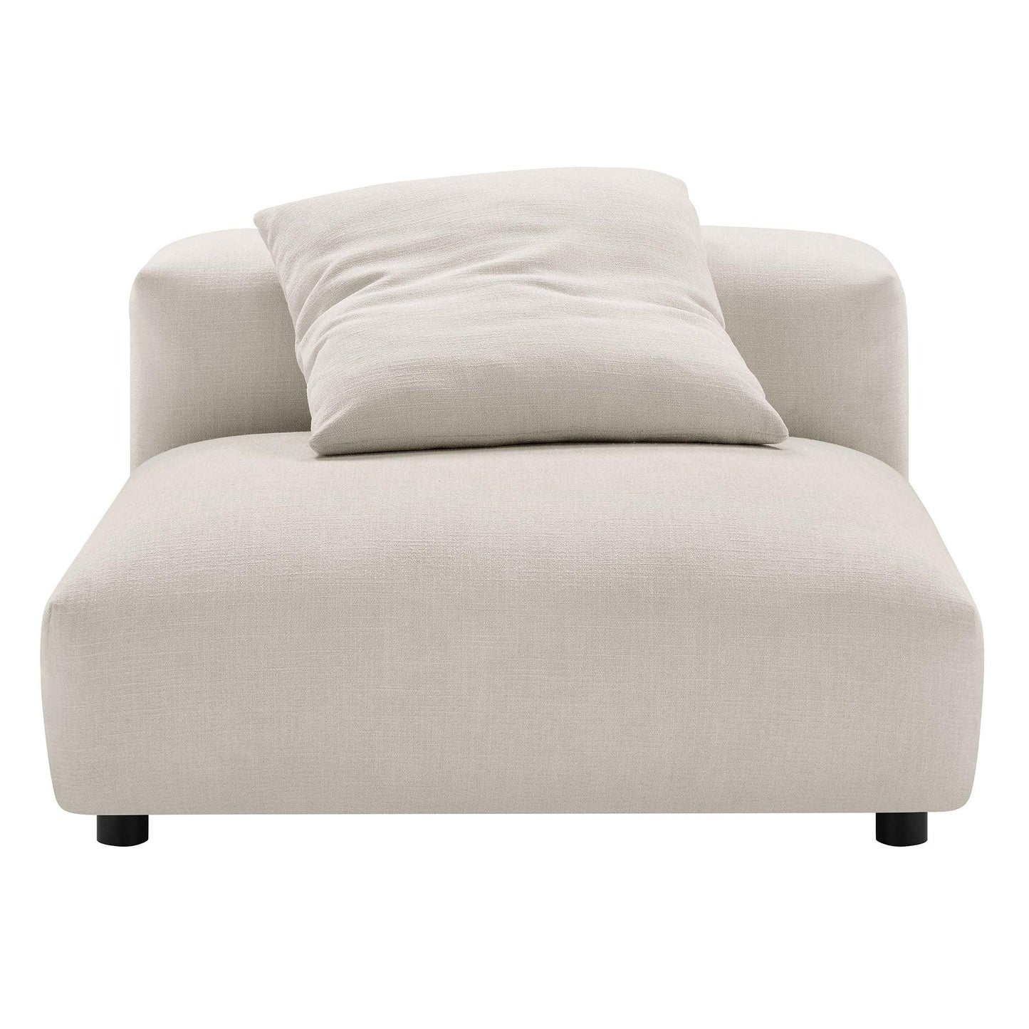 Solace Modular Upholstered Fabric Armless Chair and Ottoman Set by Modway FredCo