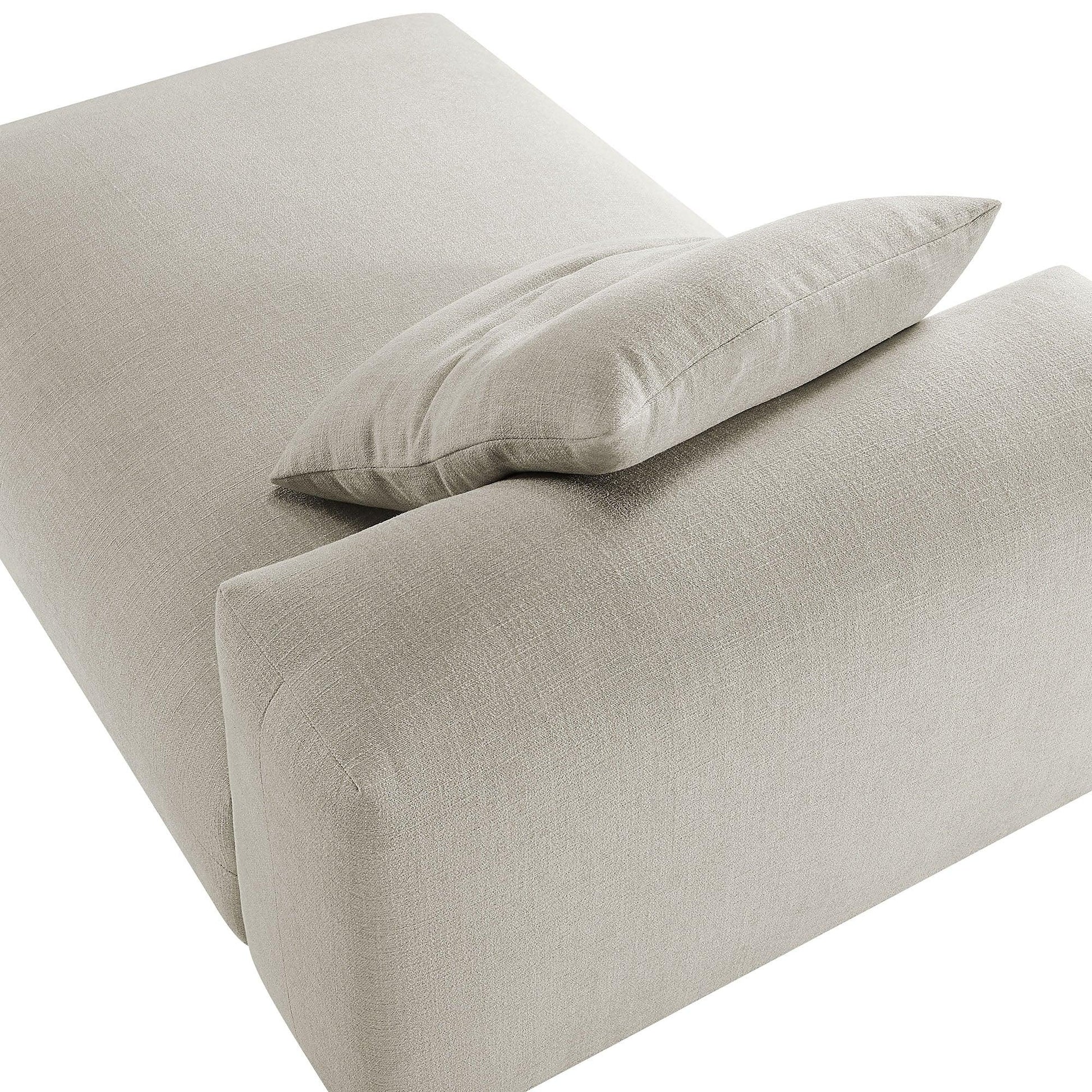 Solace Modular Upholstered Fabric Armless Chaise Lounge by Modway FredCo