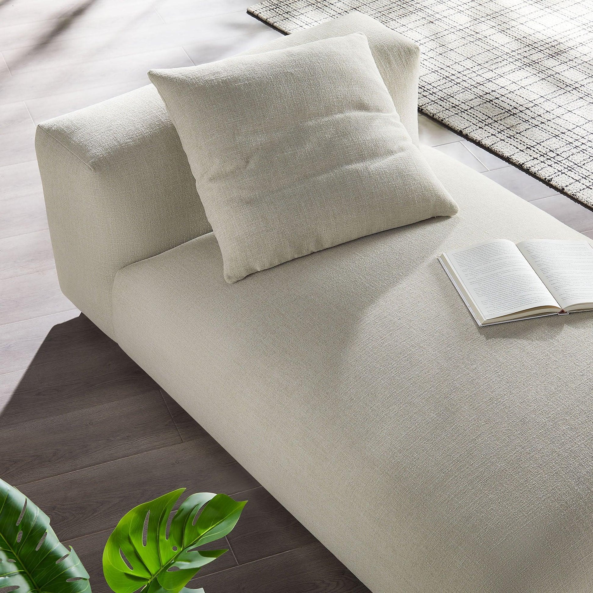 Solace Modular Upholstered Fabric Armless Chaise Lounge by Modway FredCo