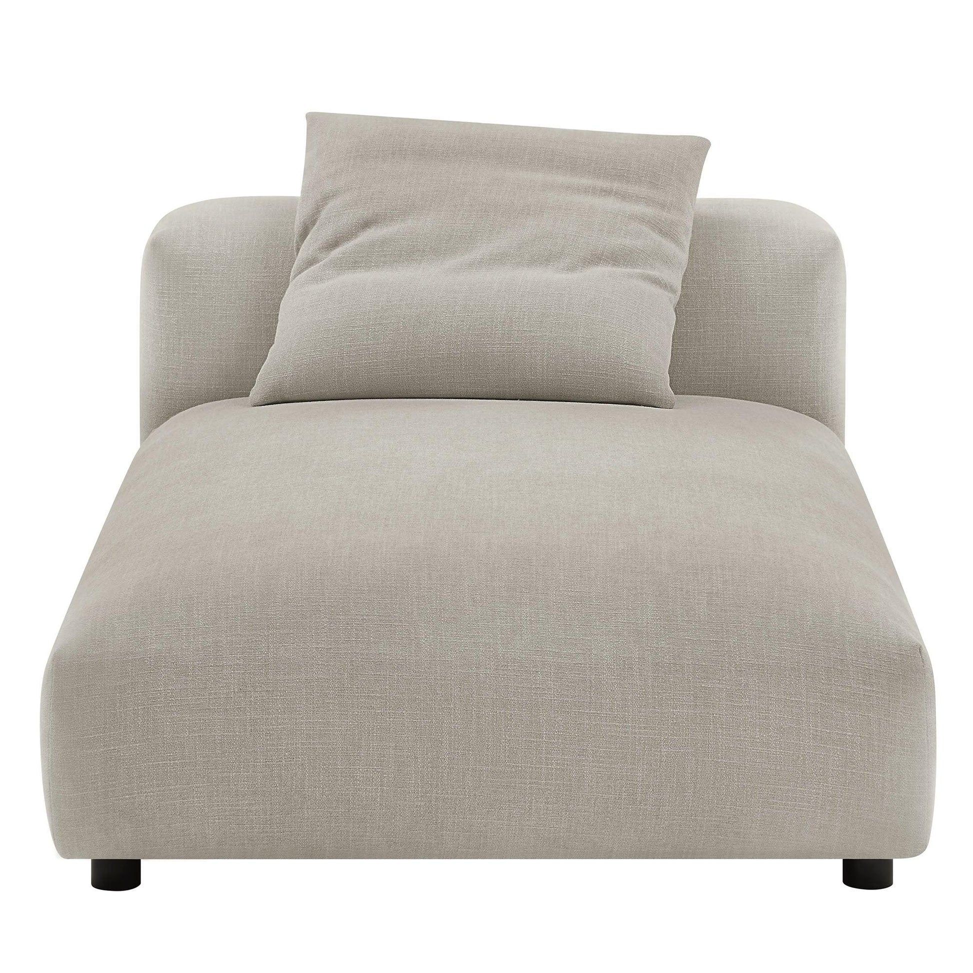 Solace Modular Upholstered Fabric Armless Chaise Lounge by Modway FredCo