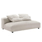 Solace Modular Upholstered Fabric Armless Loveseat and Ottoman Set by Modway FredCo