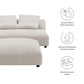 Solace Modular Upholstered Fabric Armless Loveseat and Ottoman Set by Modway FredCo