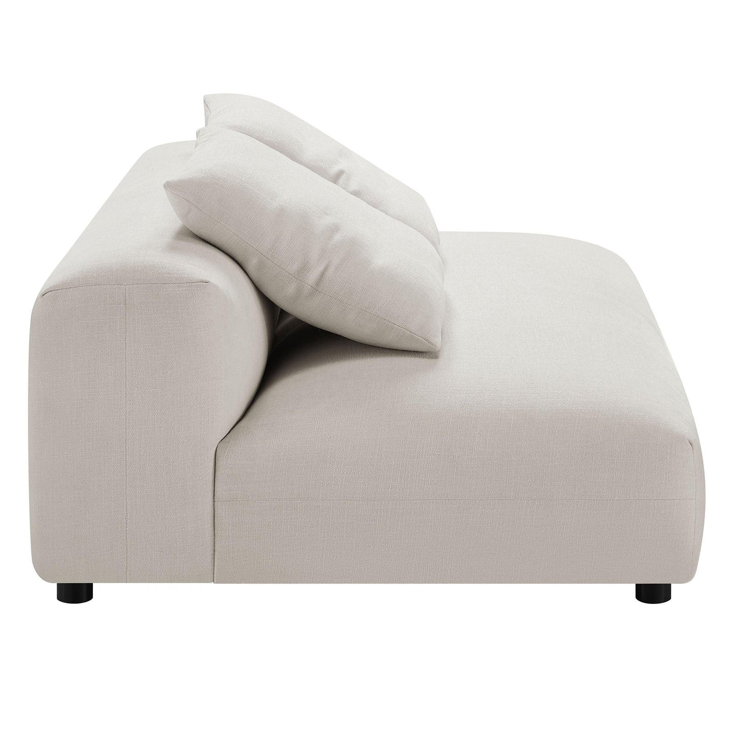 Solace Modular Upholstered Fabric Armless Loveseat and Ottoman Set by Modway FredCo