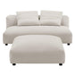 Solace Modular Upholstered Fabric Armless Loveseat and Ottoman Set by Modway FredCo