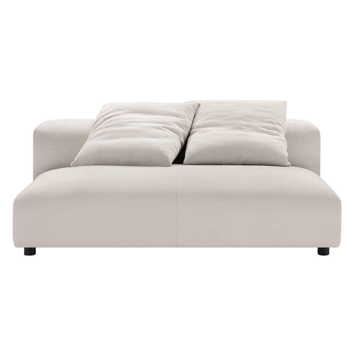 Solace Modular Upholstered Fabric Armless Loveseat and Ottoman Set by Modway FredCo