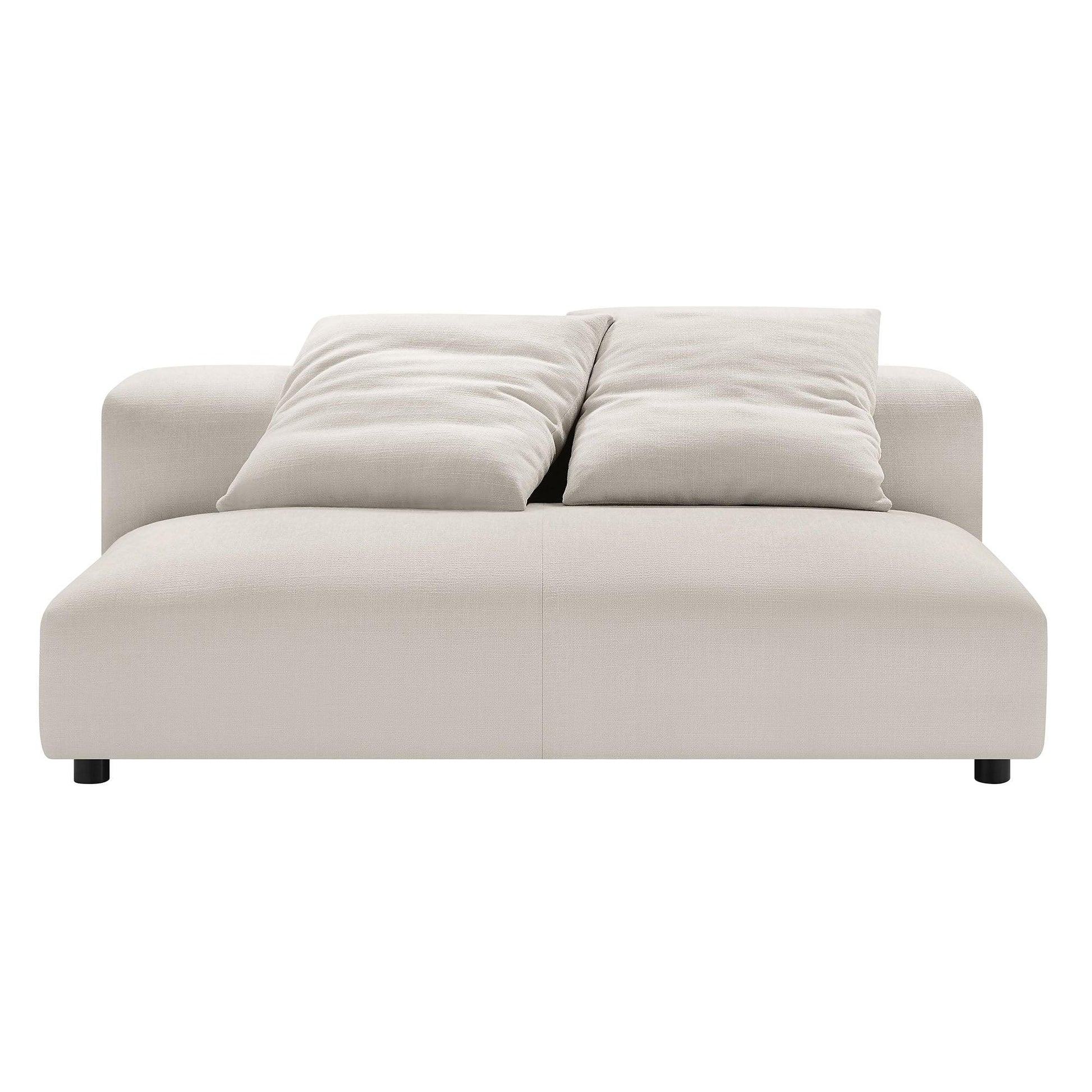 Solace Modular Upholstered Fabric Armless Loveseat and Ottoman Set by Modway FredCo