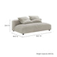 Solace Modular Upholstered Fabric Armless Loveseat by Modway FredCo