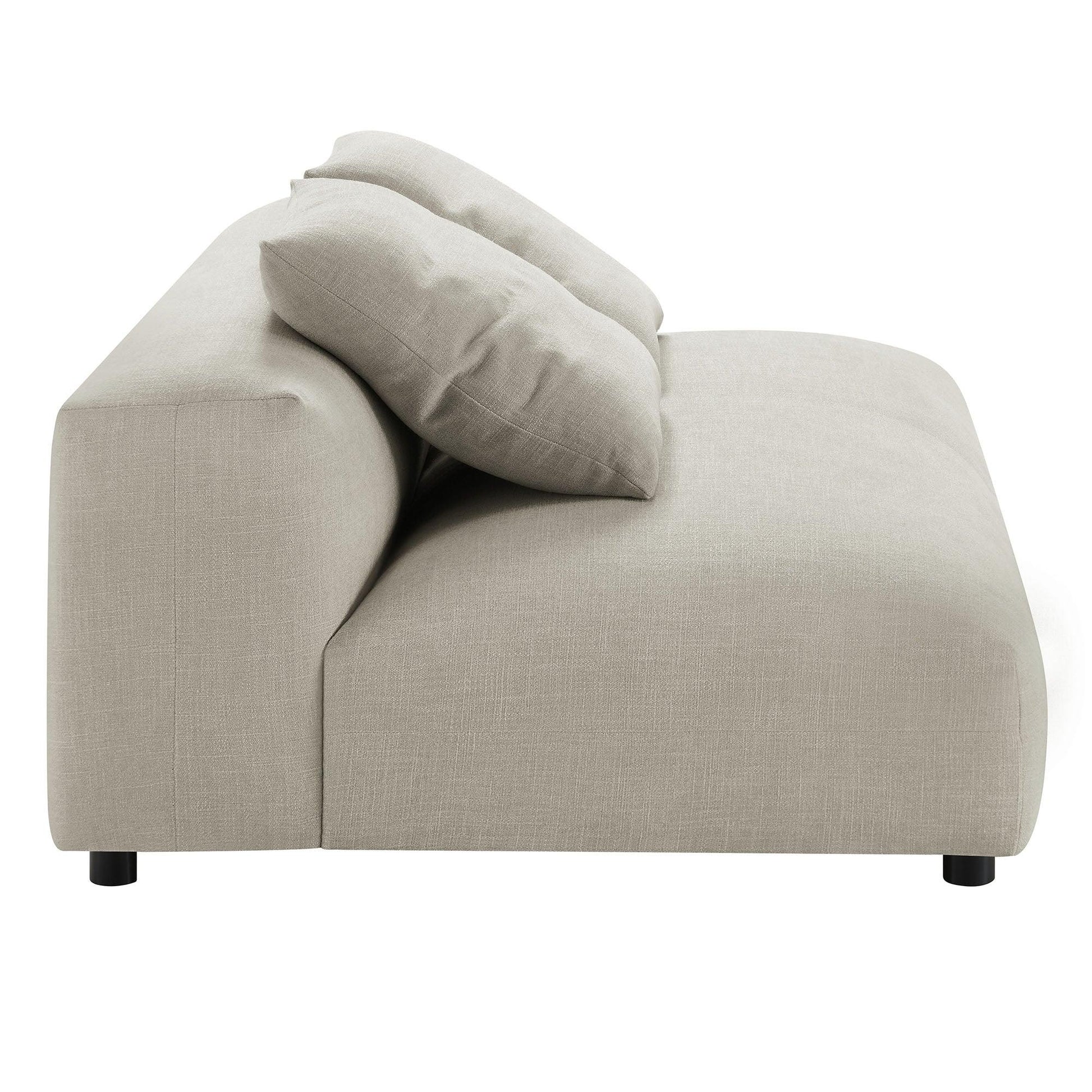 Solace Modular Upholstered Fabric Armless Loveseat by Modway FredCo