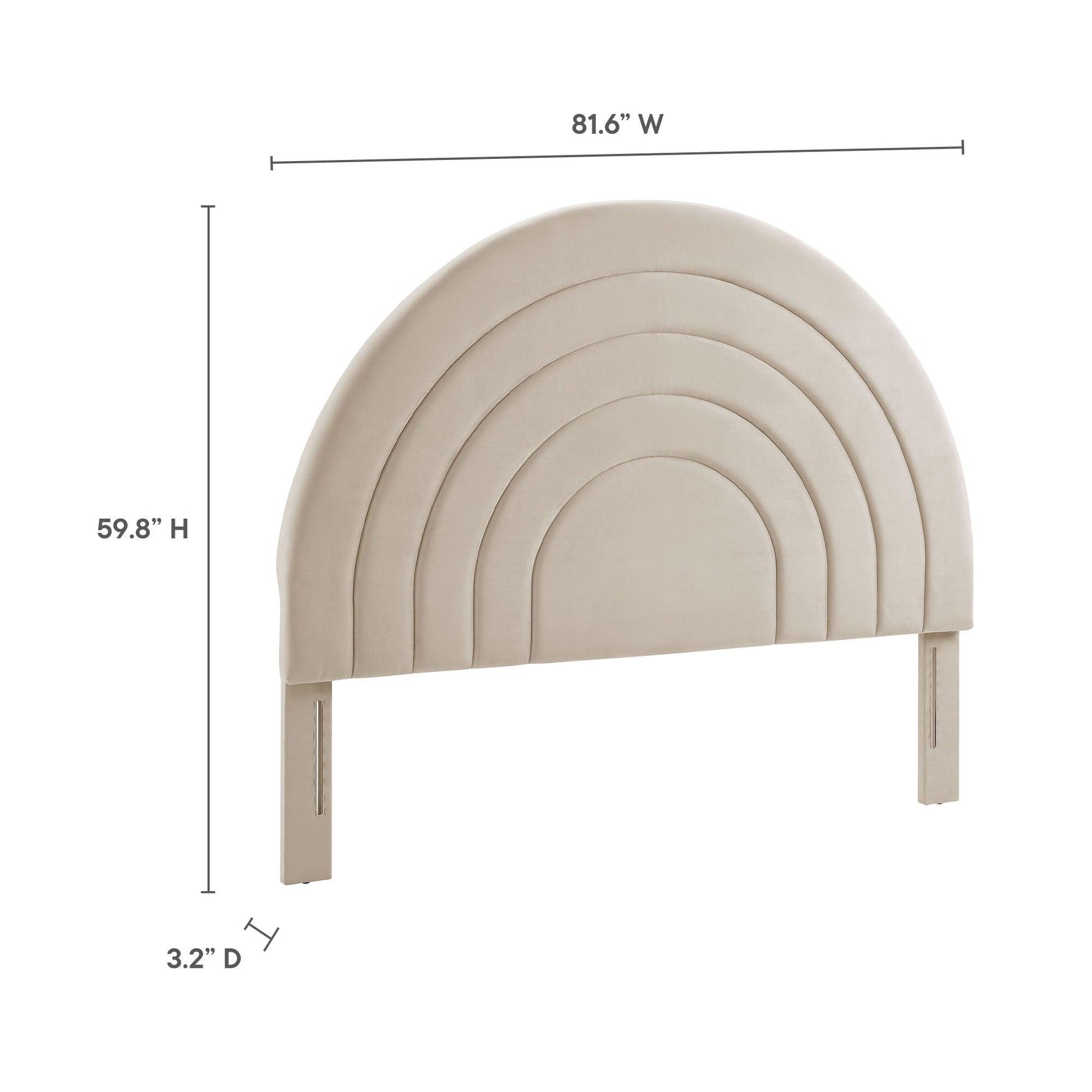 Solana Arched Performance Velvet King Headboard by Modway FredCo
