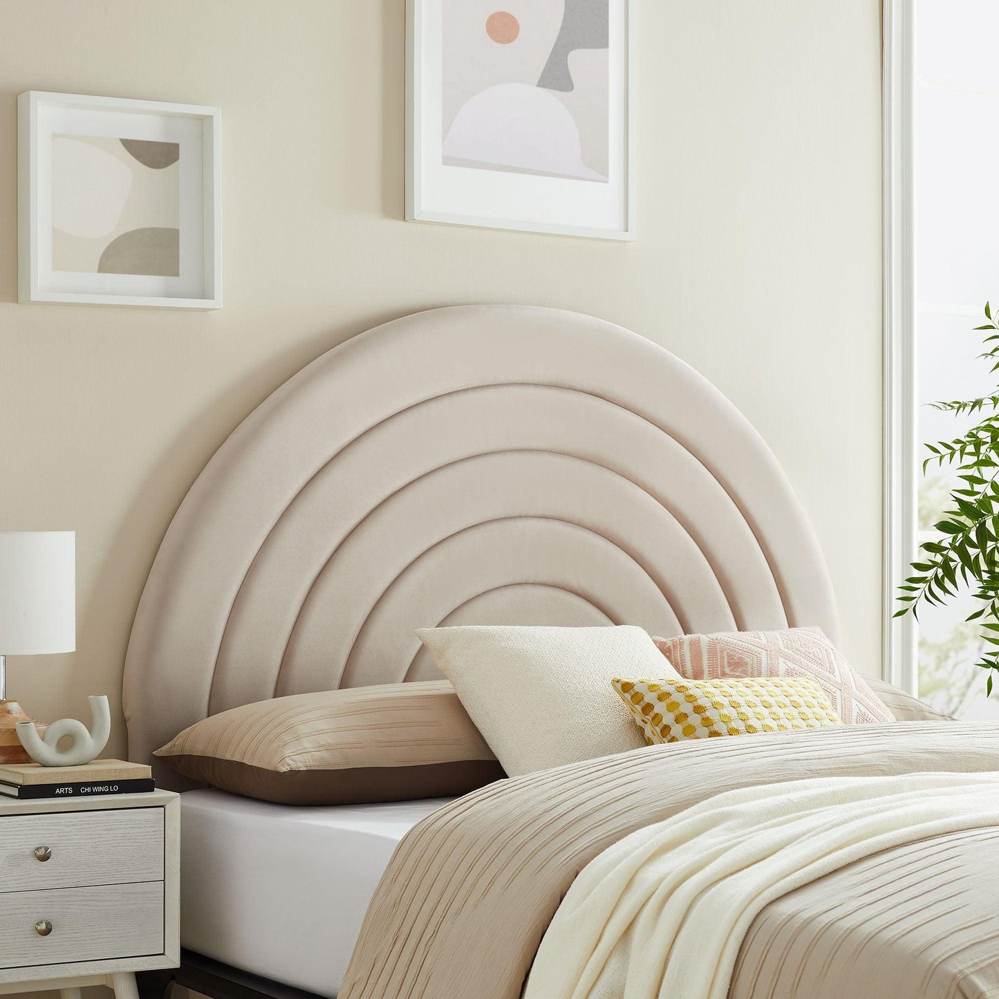 Solana Arched Performance Velvet King Headboard by Modway FredCo
