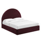 Solana Arched Performance Velvet Queen Platform Bed by Modway FredCo