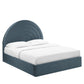 Solana Arched Performance Velvet Queen Platform Bed by Modway FredCo