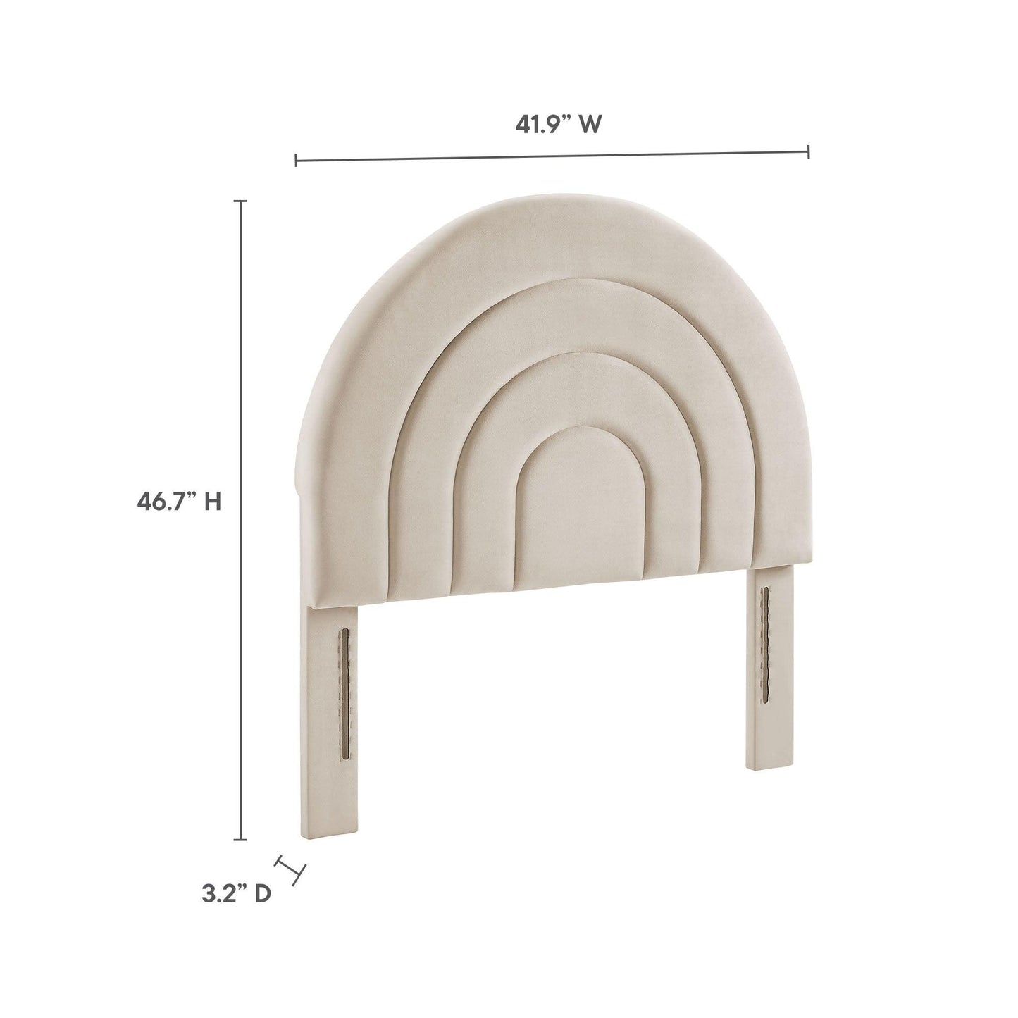 Solana Arched Performance Velvet Twin Headboard by Modway FredCo