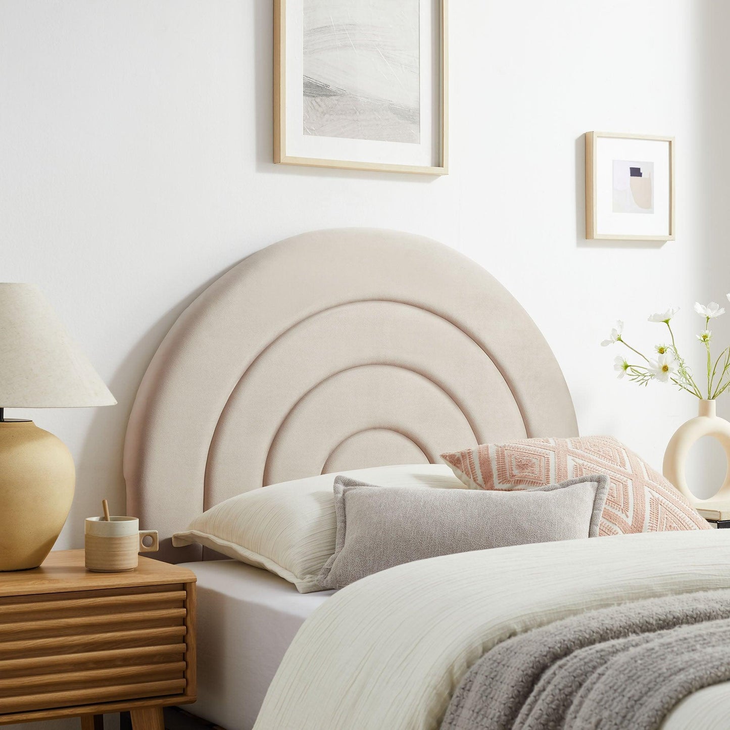 Solana Arched Performance Velvet Twin Headboard by Modway FredCo