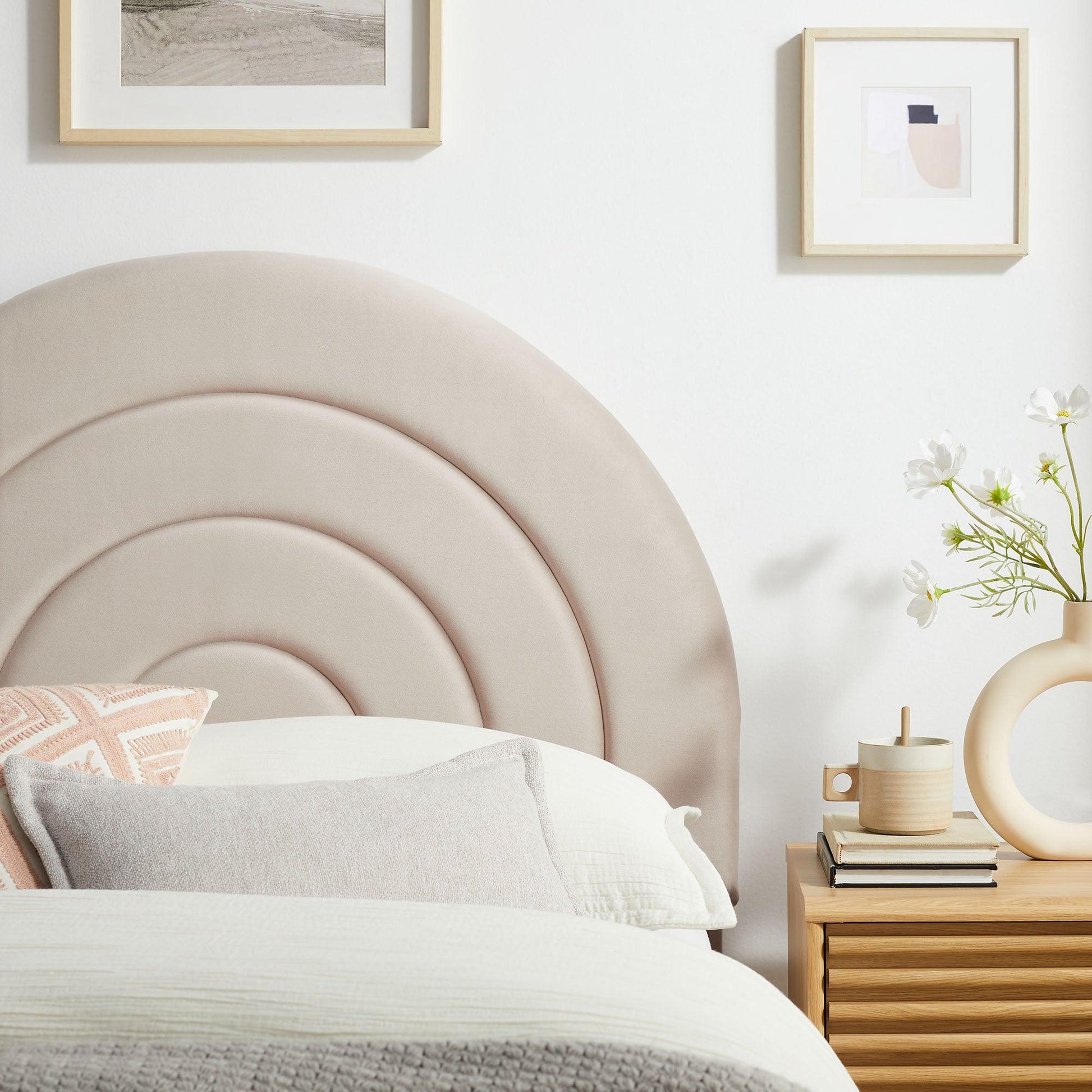 Solana Arched Performance Velvet Twin Headboard by Modway FredCo