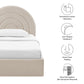 Solana Arched Performance Velvet Twin Platform Bed by Modway FredCo