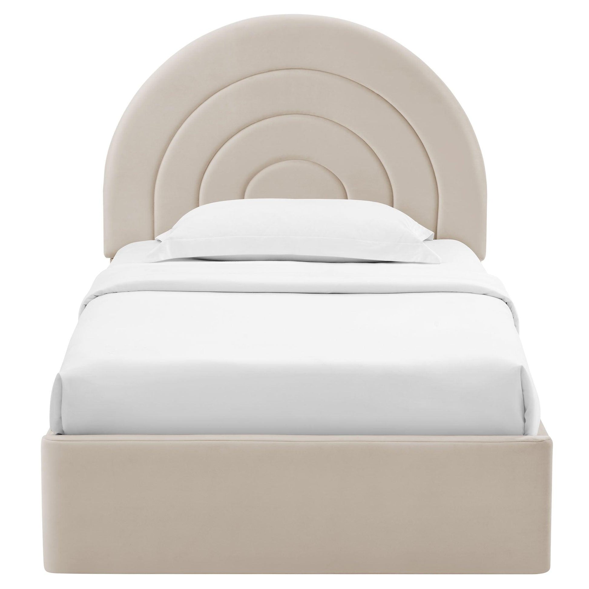 Solana Arched Performance Velvet Twin Platform Bed by Modway FredCo