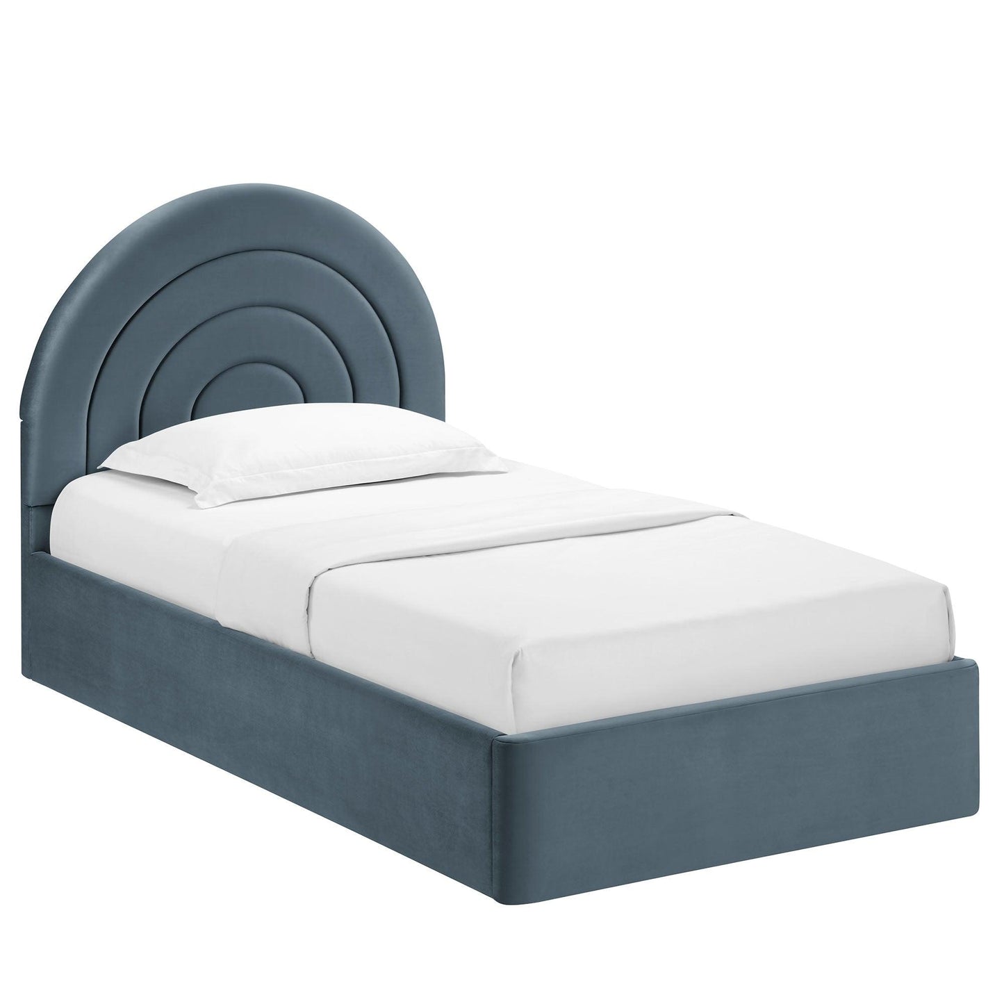 Solana Arched Performance Velvet Twin Platform Bed by Modway FredCo