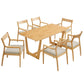 Solara 7-Piece Wood Dining Set with Fabric Upholstered Armchairs by Modway FredCo