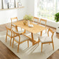 Solara 7-Piece Wood Dining Set with Fabric Upholstered Side Chairs by Modway FredCo