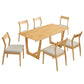 Solara 7-Piece Wood Dining Set with Fabric Upholstered Side Chairs by Modway FredCo