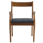 Solara 7-Piece Wood Dining Set with Vegan Leather Armchairs by Modway FredCo