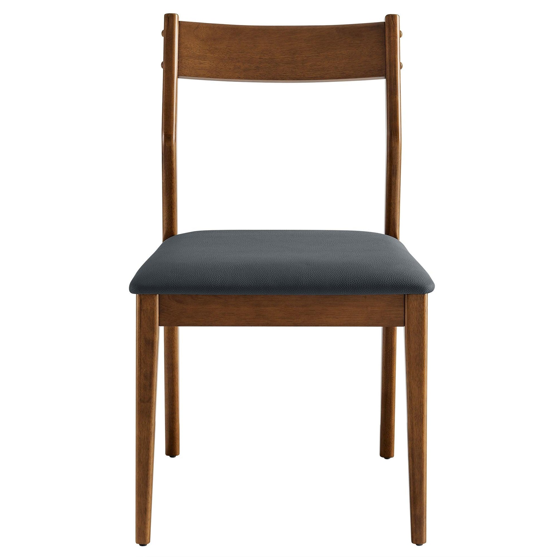 Solara 7-Piece Wood Dining Set with Vegan Leather Side Chairs by Modway FredCo