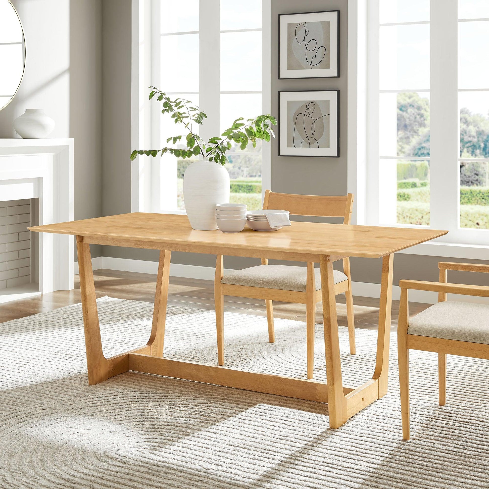 Solara 71" Rectangle Wood Dining Table by Modway FredCo