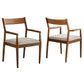 Solara Fabric Wood Dining Armchairs Set of 2 by Modway FredCo