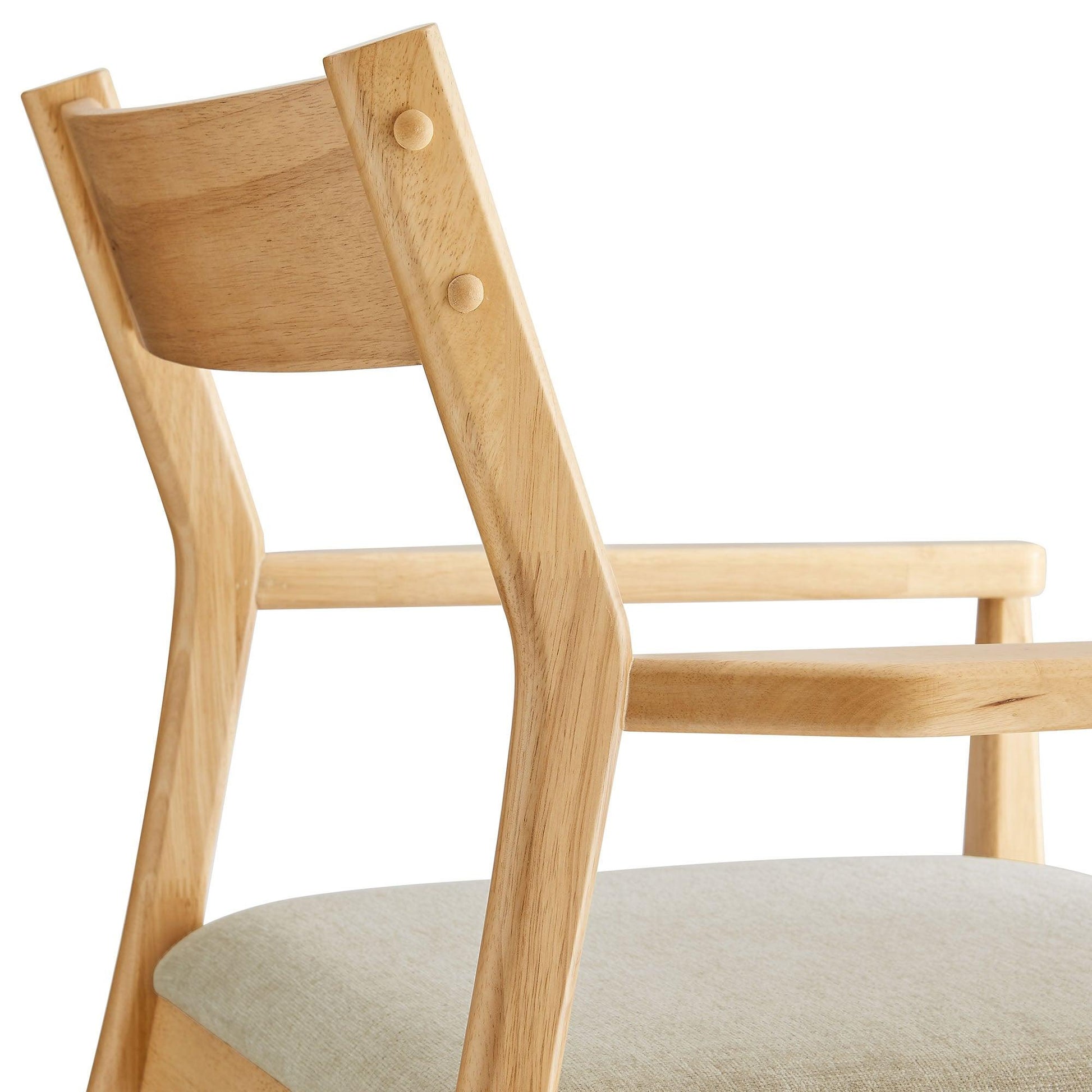 Solara Fabric Wood Dining Armchairs Set of 2 by Modway FredCo