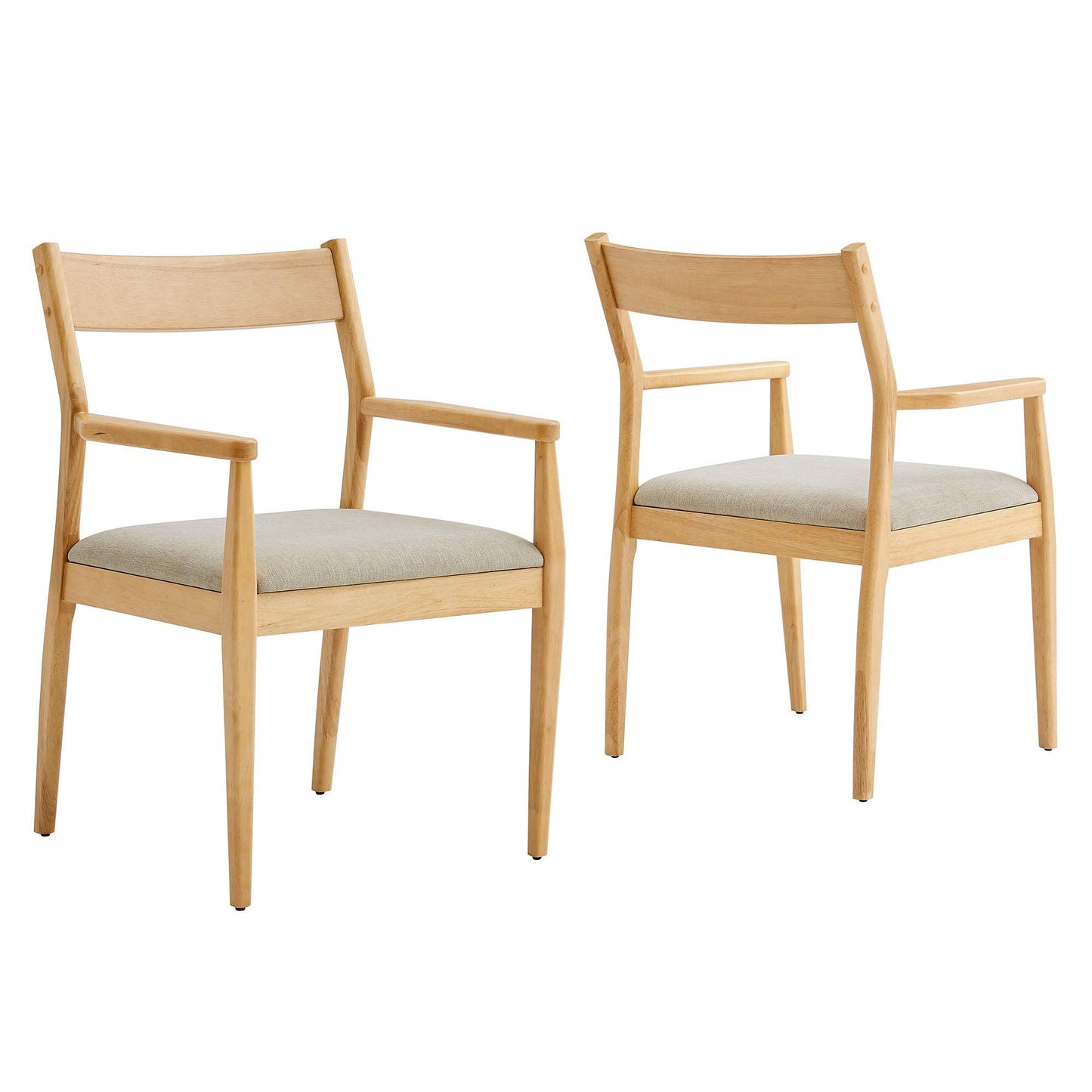 Solara Fabric Wood Dining Armchairs Set of 2 by Modway FredCo