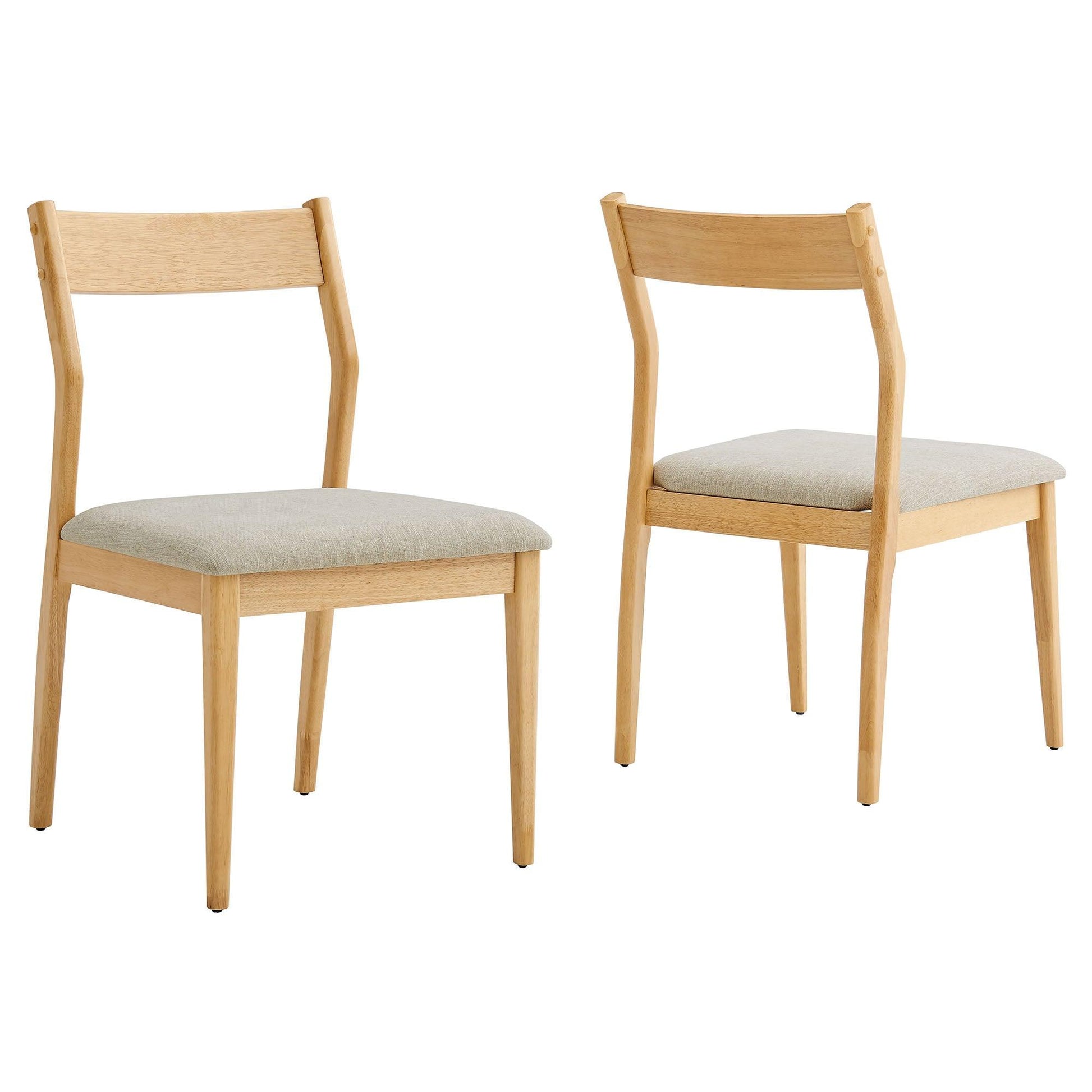 Solara Fabric Wood Dining Side Chairs Set of 2 by Modway FredCo