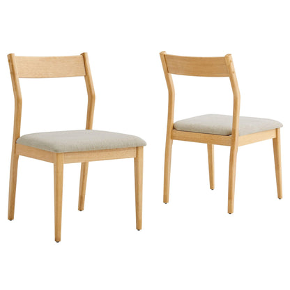 Solara Fabric Wood Dining Side Chairs Set of 2 by Modway FredCo