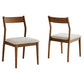 Solara Fabric Wood Dining Side Chairs Set of 2 by Modway FredCo