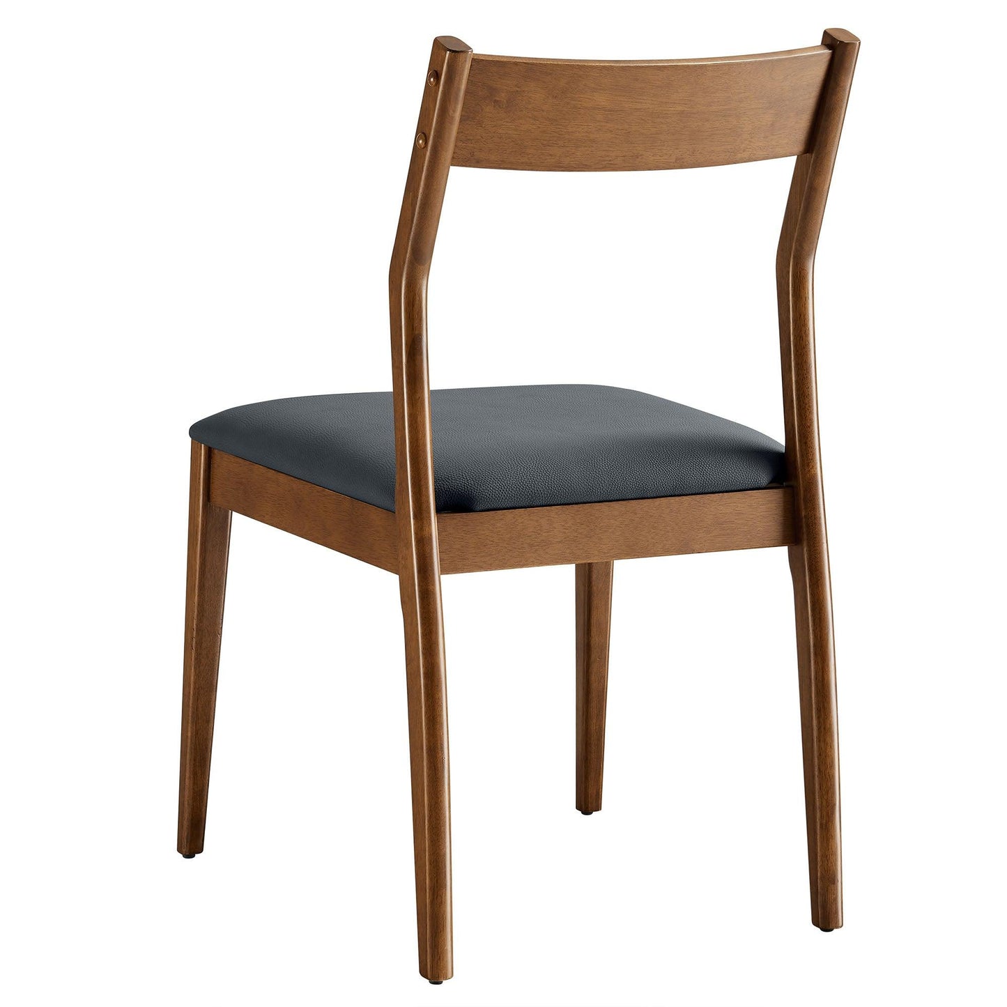 Solara Vegan Leather Wood Dining Side Chairs Set of 2 by Modway FredCo