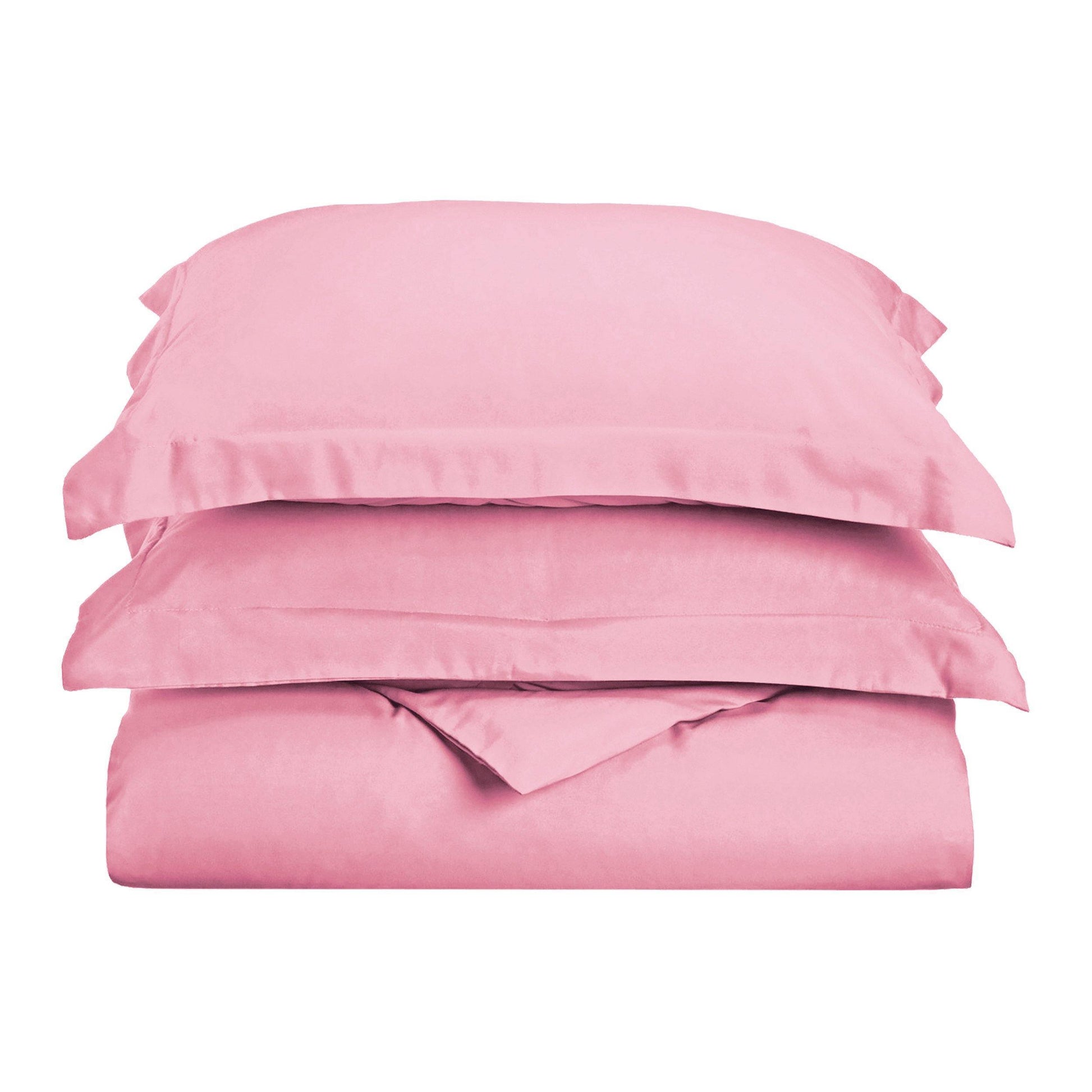 Solid Microfiber Wrinkle-Resistant Duvet Cover and Pillow Sham Set FredCo