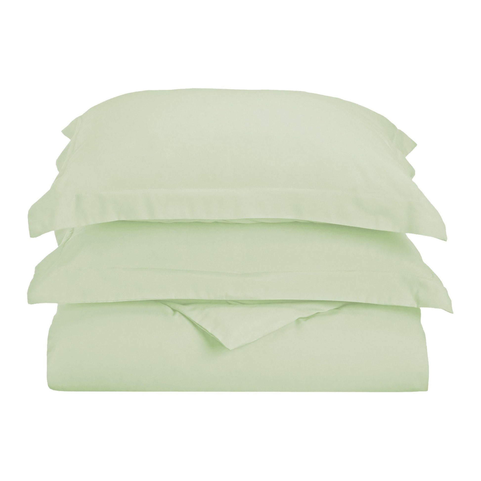 Solid Microfiber Wrinkle-Resistant Duvet Cover and Pillow Sham Set FredCo