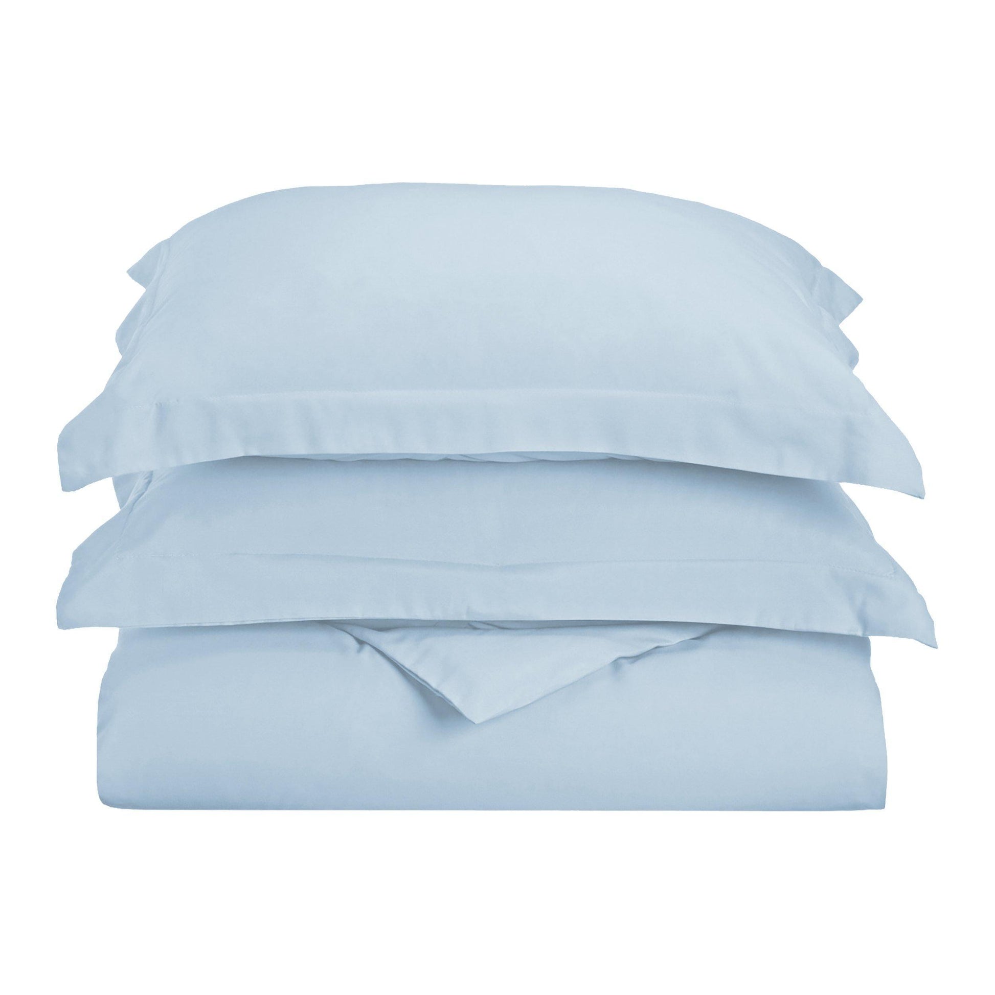 Solid Microfiber Wrinkle-Resistant Duvet Cover and Pillow Sham Set FredCo