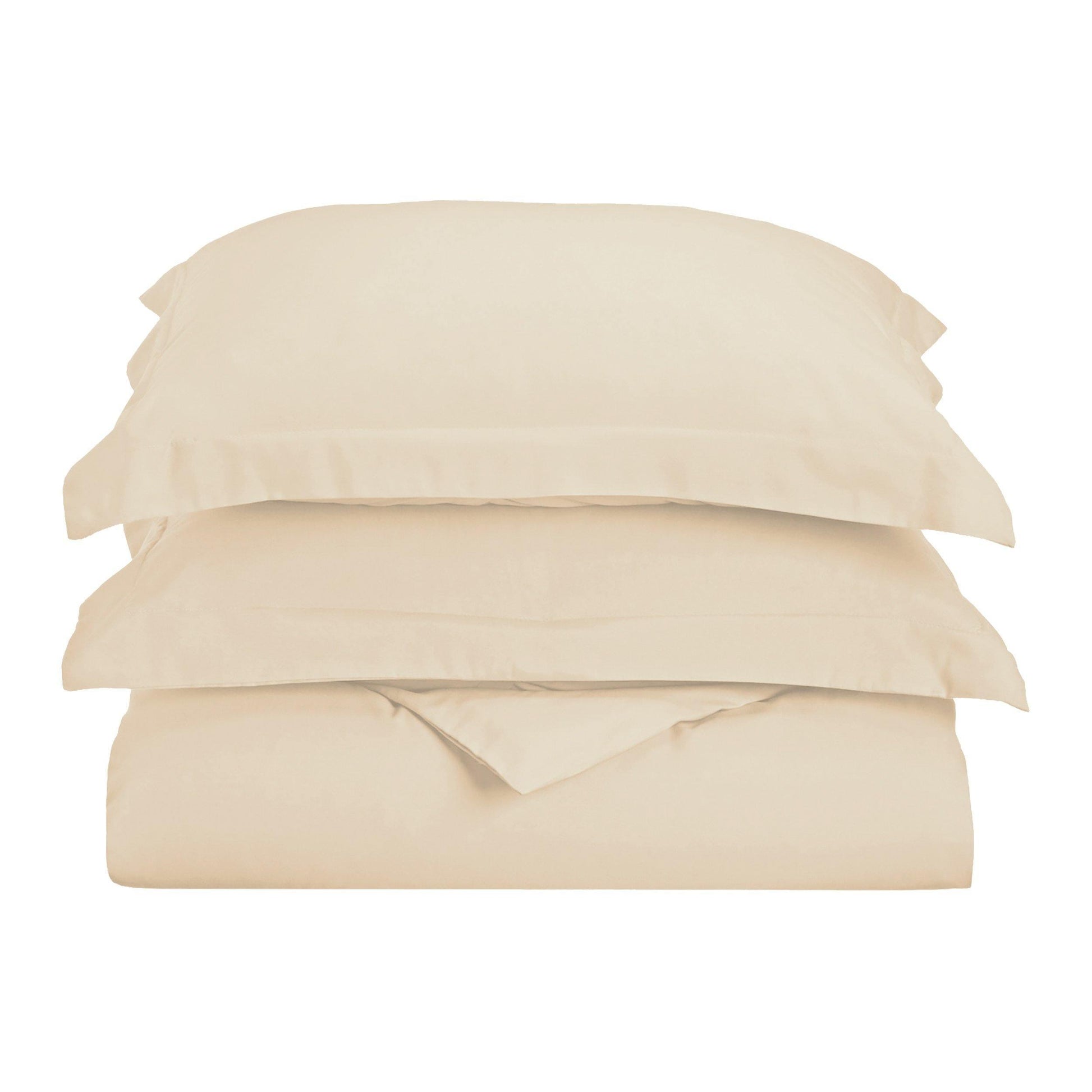 Solid Microfiber Wrinkle-Resistant Duvet Cover and Pillow Sham Set FredCo