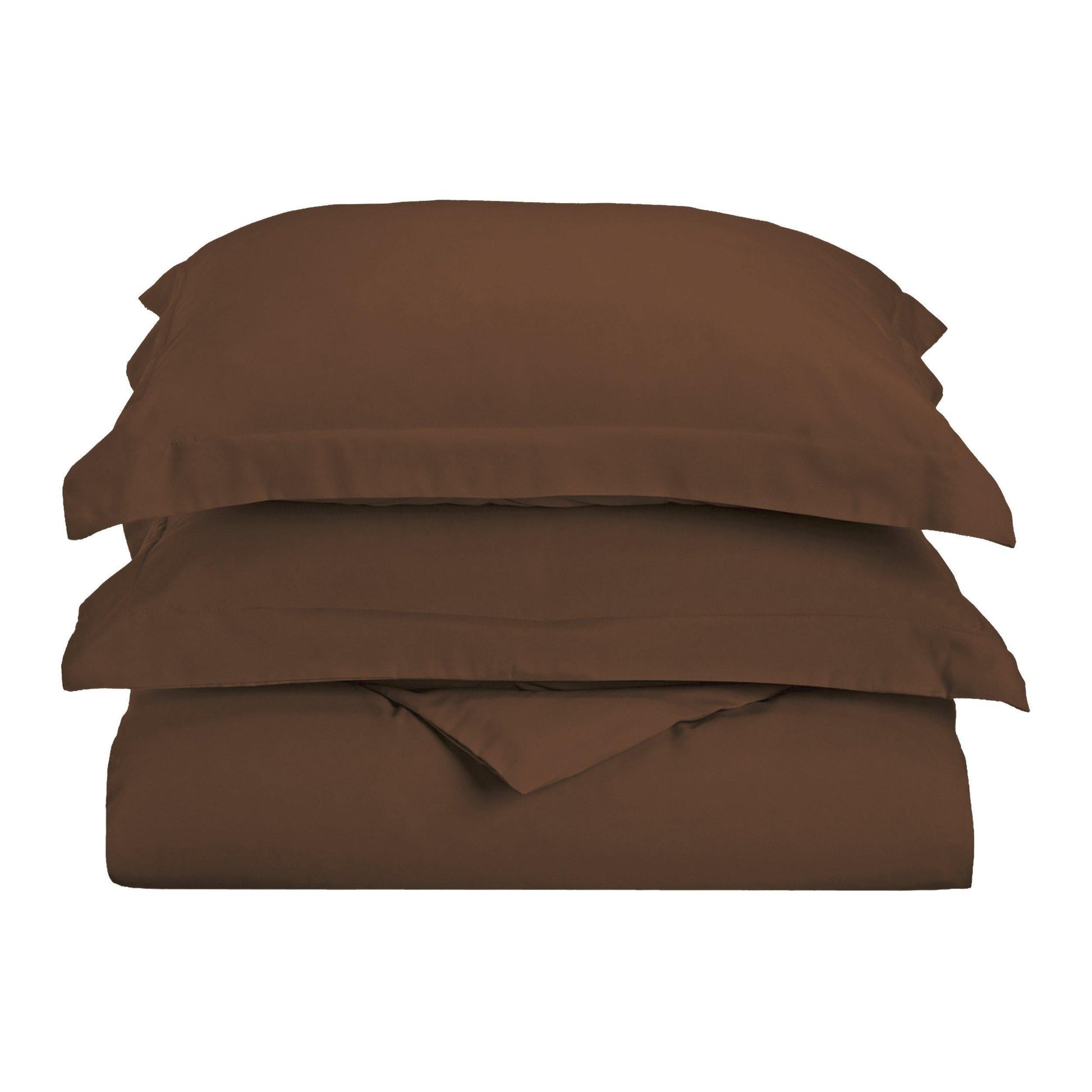 Solid Microfiber Wrinkle-Resistant Duvet Cover and Pillow Sham Set FredCo