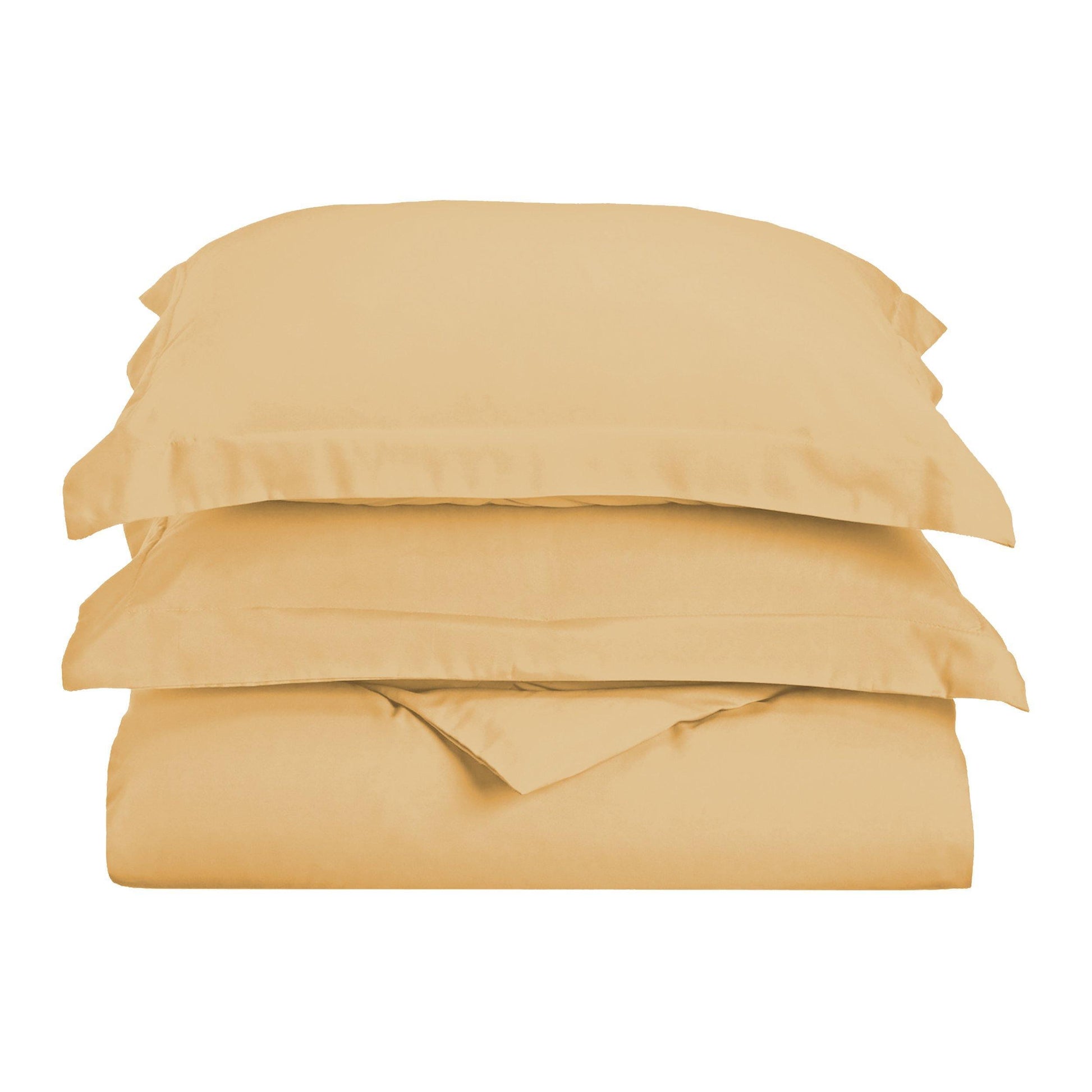 Solid Microfiber Wrinkle-Resistant Duvet Cover and Pillow Sham Set FredCo