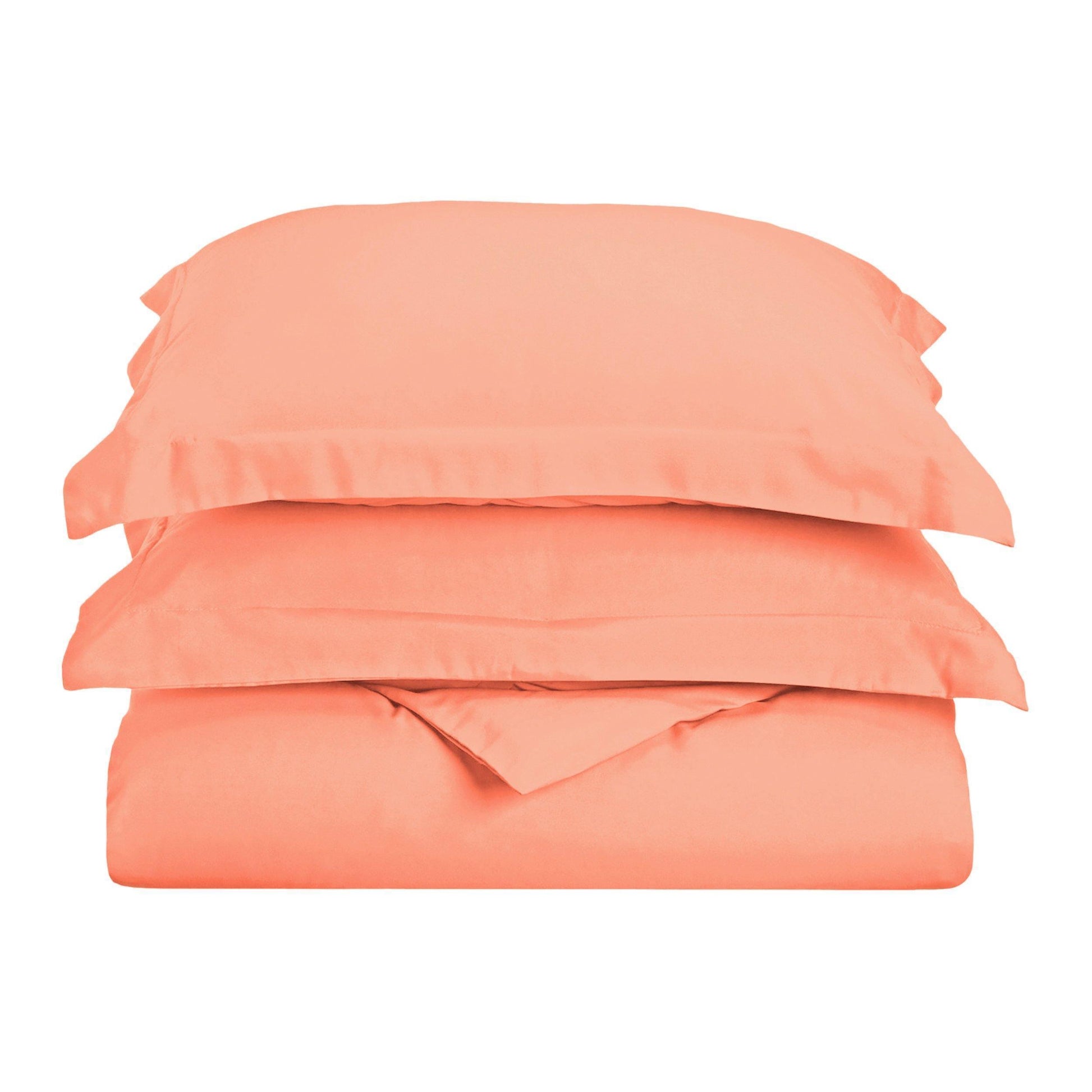 Solid Microfiber Wrinkle-Resistant Duvet Cover and Pillow Sham Set FredCo