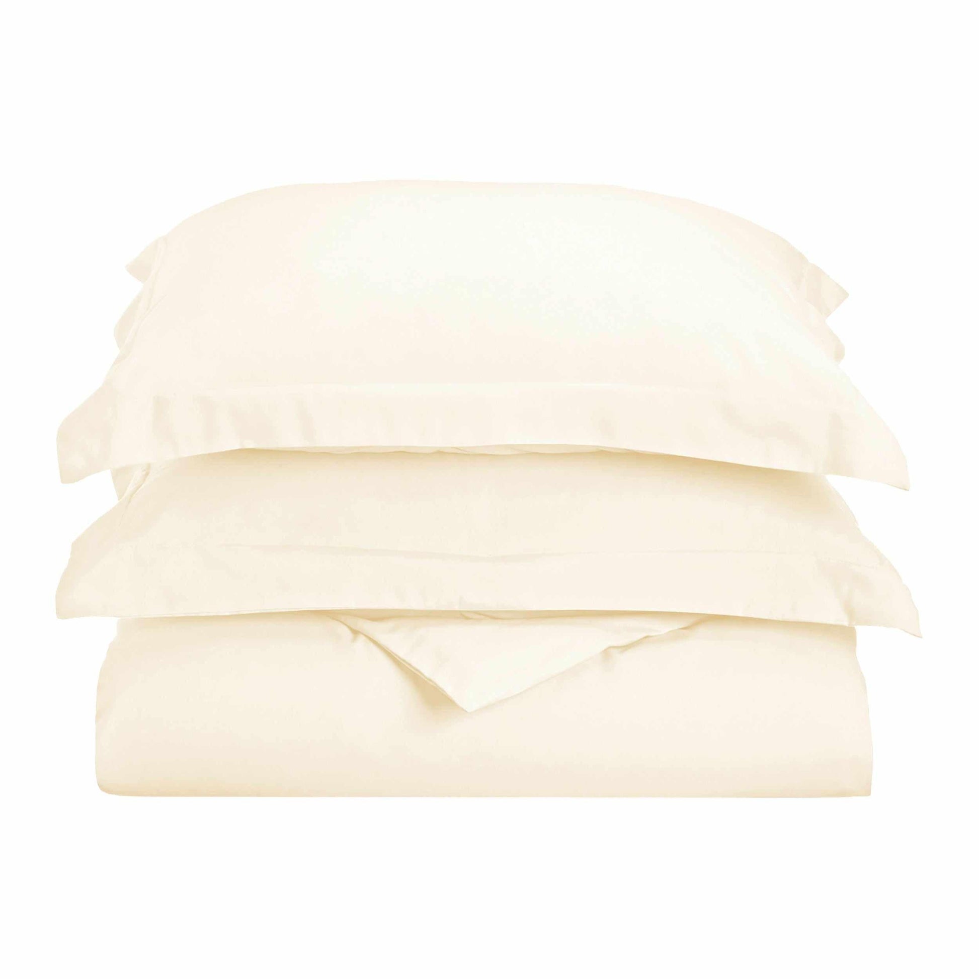 Solid Microfiber Wrinkle-Resistant Duvet Cover and Pillow Sham Set FredCo