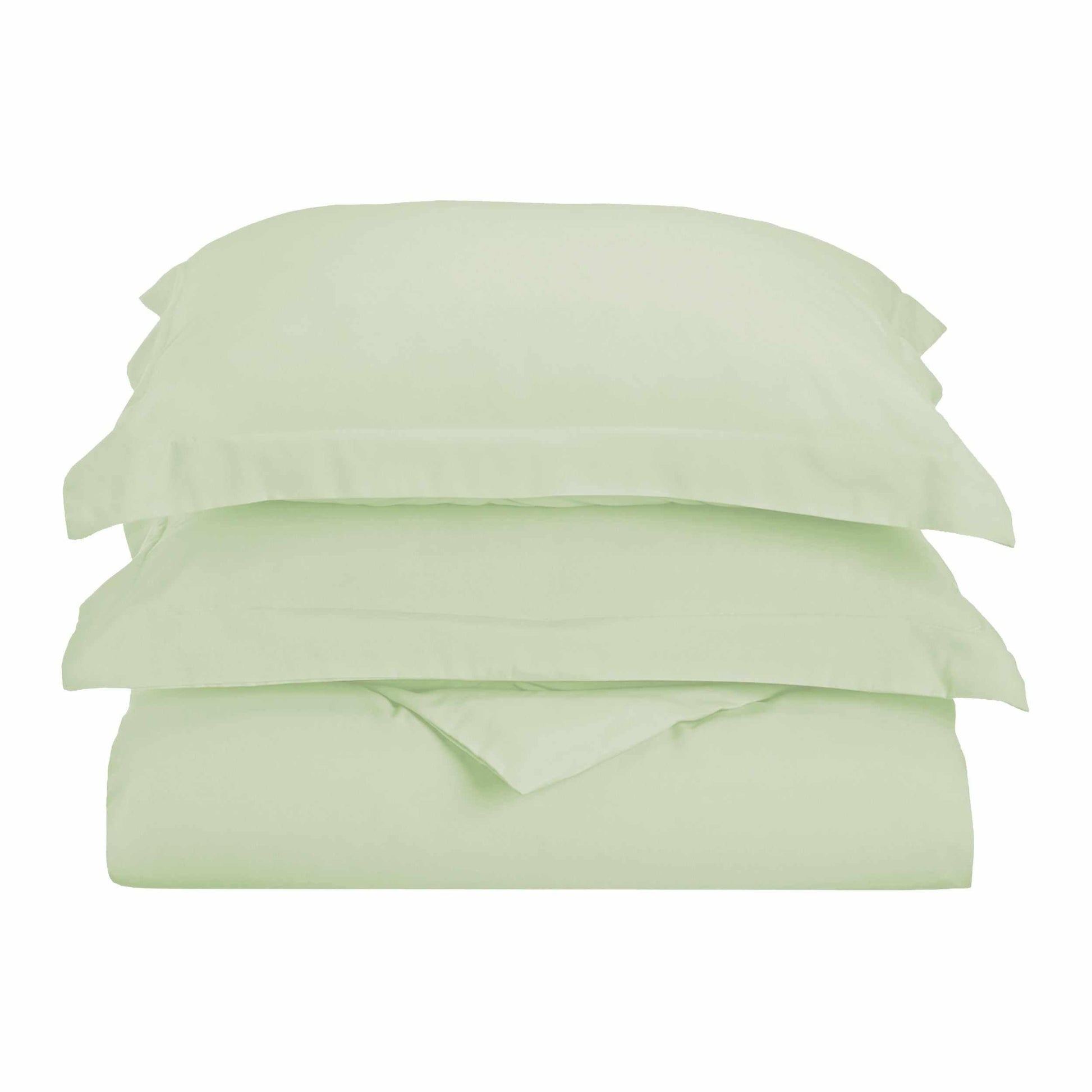 Solid Microfiber Wrinkle-Resistant Duvet Cover and Pillow Sham Set FredCo