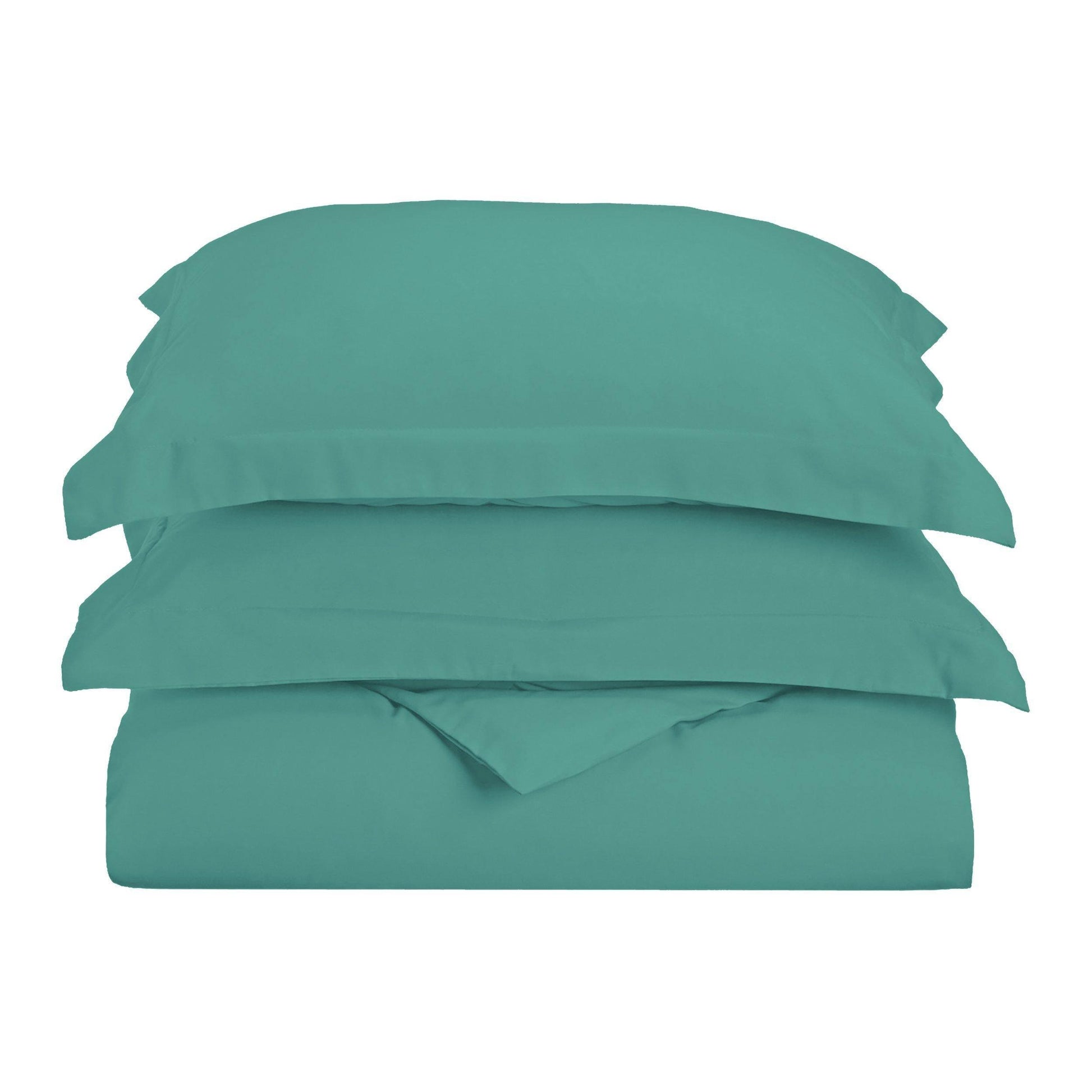 Solid Microfiber Wrinkle-Resistant Duvet Cover and Pillow Sham Set FredCo