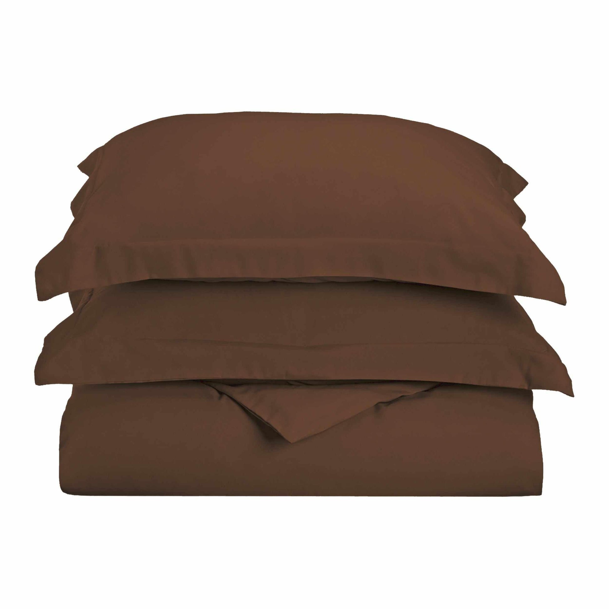 Solid Microfiber Wrinkle-Resistant Duvet Cover and Pillow Sham Set FredCo
