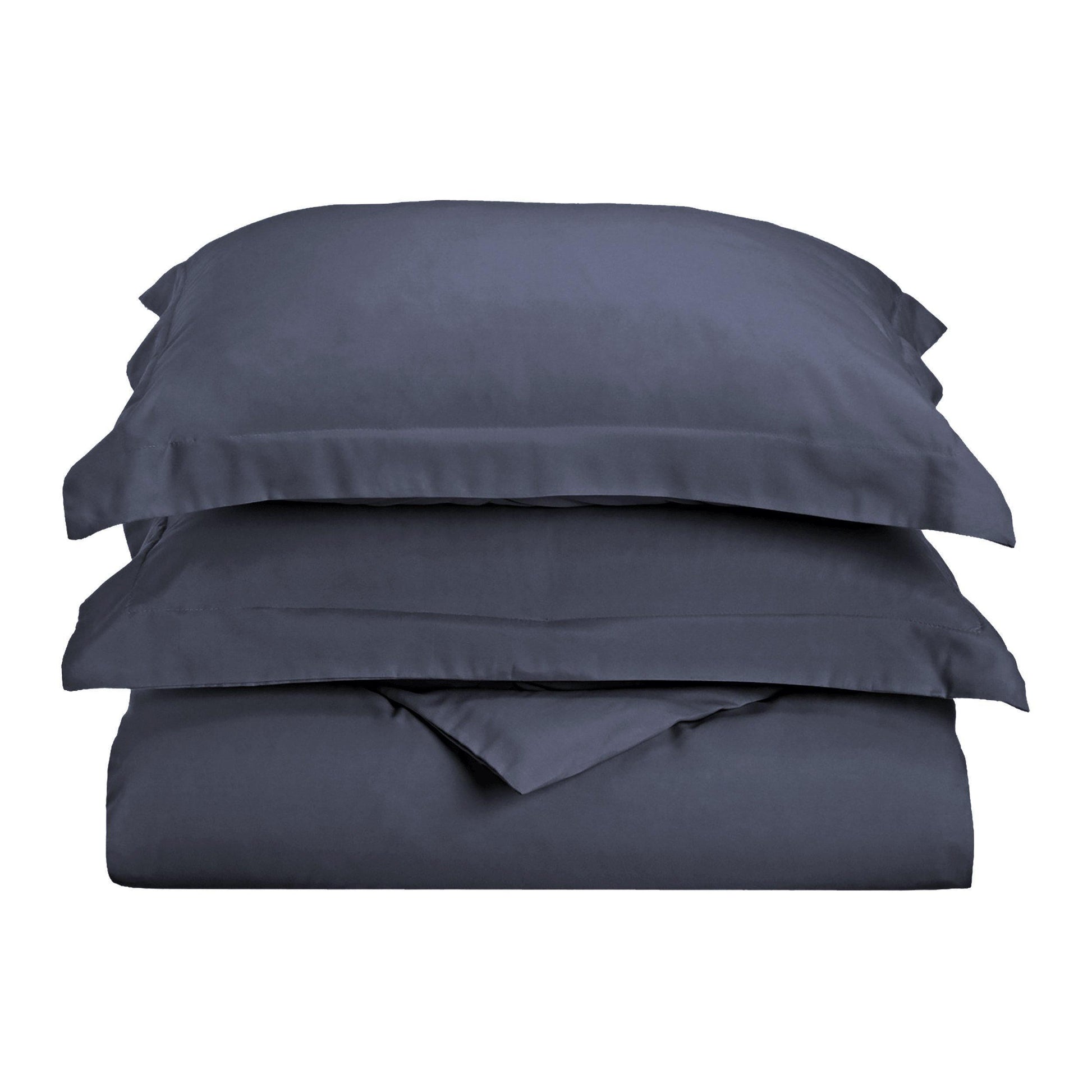 Solid Microfiber Wrinkle-Resistant Duvet Cover and Pillow Sham Set FredCo
