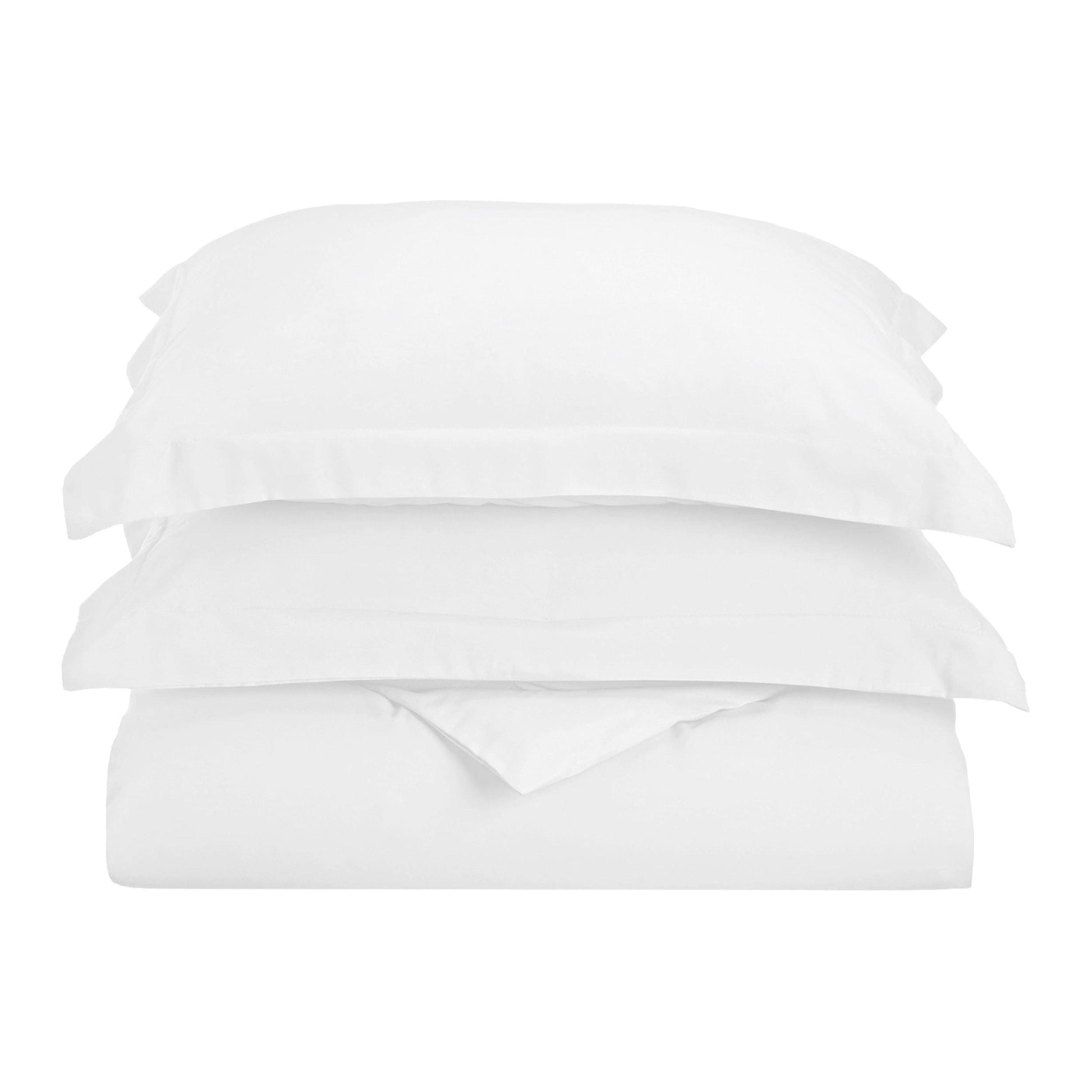 Solid Microfiber Wrinkle-Resistant Duvet Cover and Pillow Sham Set FredCo