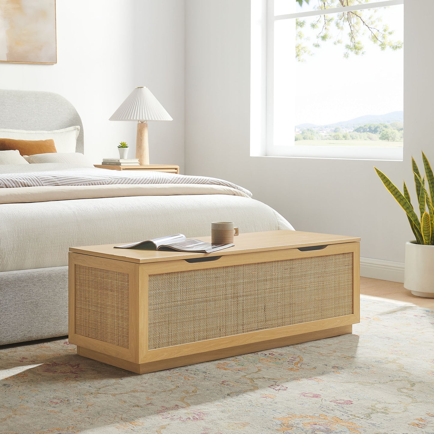 Soma 47" Rattan Storage Bench by Modway EEI-7434 FredCo
