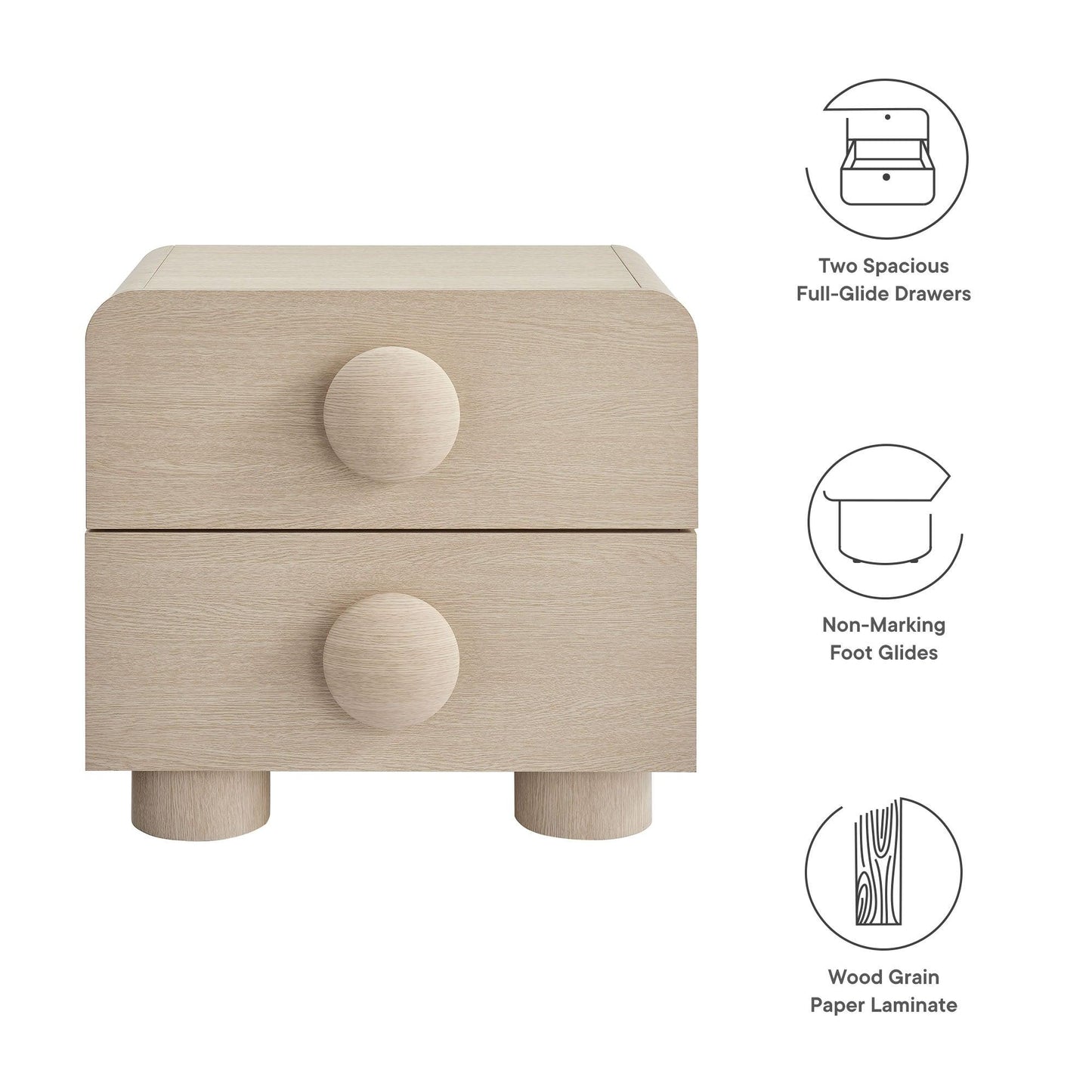 Sonnet 2-Drawer Nightstand by Modway FredCo